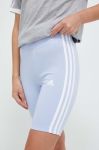 Шорти adidas жіночі з аплікацією висока посадка колір блакитний (3242197) Шорти adidas жіночі з аплікацією висока посадка колір блакитний (3242197)
