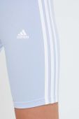 Шорти adidas жіночі з аплікацією висока посадка колір блакитний (3242197)