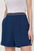 Шорти Marciano Guess жіночі колір синій з аплікацією висока посадка
