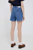 Джинсові шорти Joop! жіночі однотонні висока посадка колір блакитний