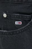 Джинсові шорти Tommy Jeans жіночі колір чорний однотонні висока посадка (3159856)