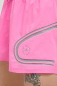 Шорти для бігу adidas by Stella McCartney TruePace колір рожевий з принтом висока посадка