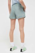 Шорти adidas жіночі колір зелений однотонні середня посадка