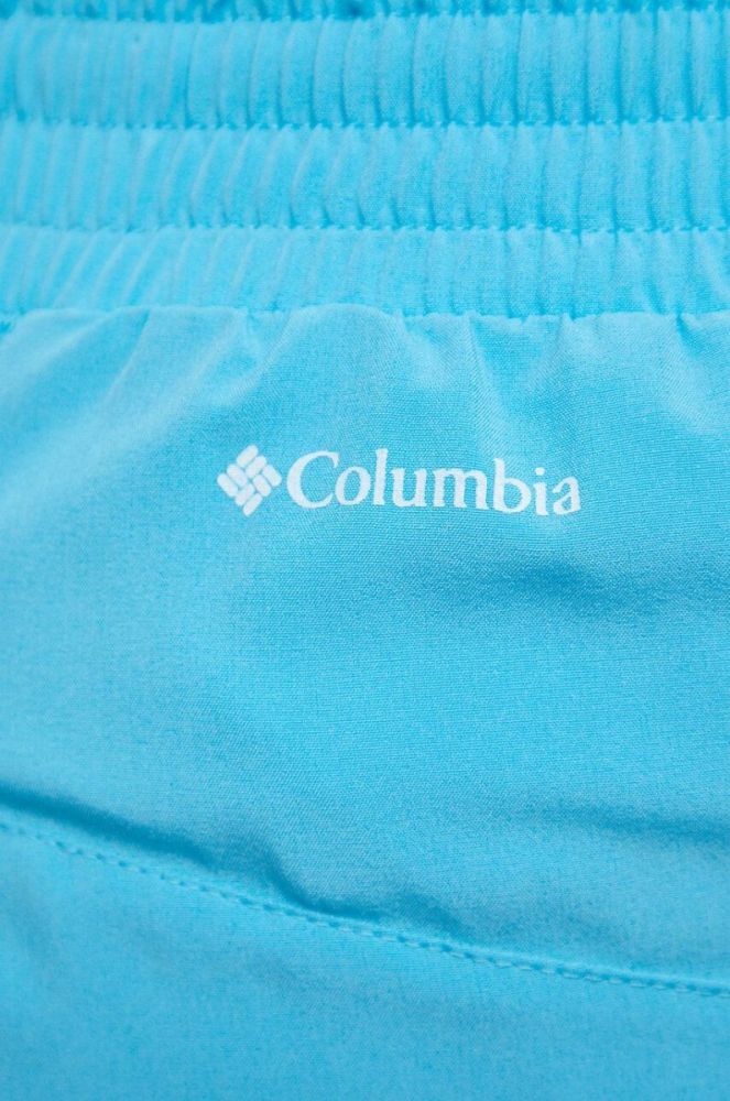 Спортивні шорти Columbia Columbia Hike жіночі однотонні висока посадка колір блакитний фото 5