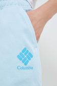 Шорти Columbia жіночі однотонні висока посадка колір блакитний