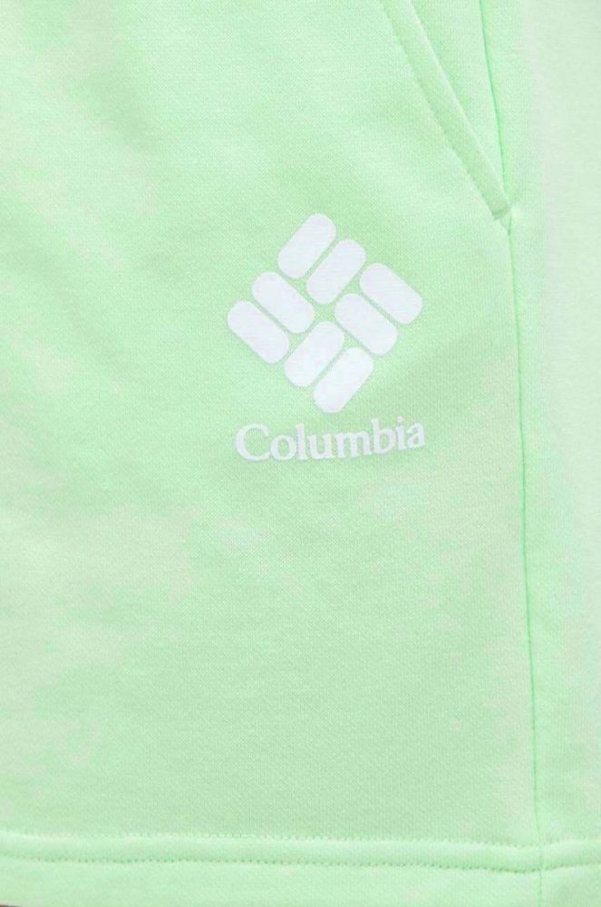 Шорти Columbia жіночі колір зелений з принтом висока посадка фото 4