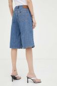 Джинсові шорти Lee жіночі однотонні висока посадка колір блакитний (3269715)