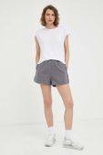 Шорти G-Star Raw жіночі колір сірий однотонні висока посадка