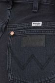 Джинсові шорти Wrangler жіночі колір чорний однотонні висока посадка (3255887)