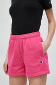 Шорти Champion жіночі колір рожевий однотонні висока посадка (3090937)