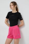 Шорти Champion жіночі колір рожевий однотонні висока посадка (3090937)