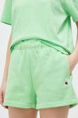 Шорти Champion жіночі колір зелений однотонні висока посадка (3090923)