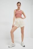 Шорти Champion жіночі колір бежевий з аплікацією висока посадка