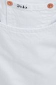 Джинсові шорти Polo Ralph Lauren жіночі колір білий однотонні висока посадка