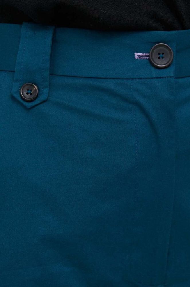 Шорти PS Paul Smith жіночі колір бірюзовий однотонні висока посадка фото 4
