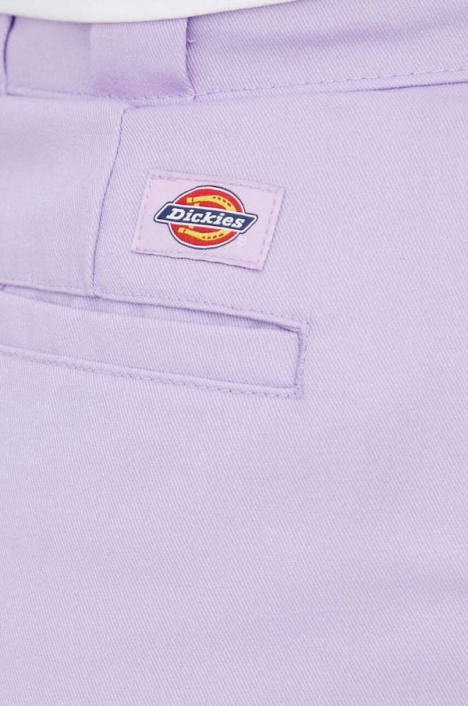 Шорти Dickies жіночі колір фіолетовий однотонні висока посадка фото 4