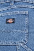 Джинсові шорти Dickies жіночі однотонні висока посадка колір блакитний