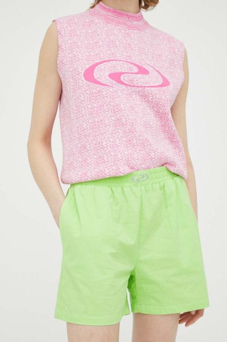 Шорти R?sum? жіночі колір зелений однотонні висока посадка