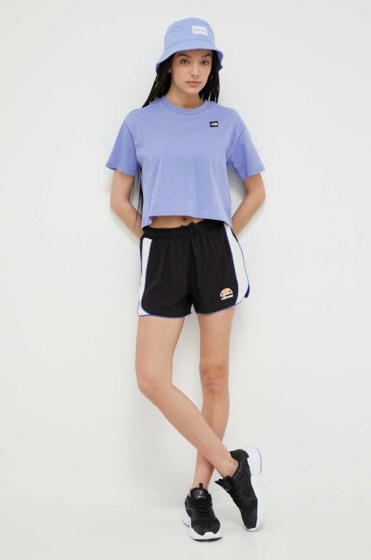 Шорти Ellesse жіночі колір чорний візерунок висока посадка фото 2