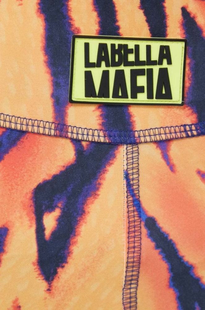 Шорти для тренувань LaBellaMafia Flame колір помаранчевий візерунок висока посадка фото 4