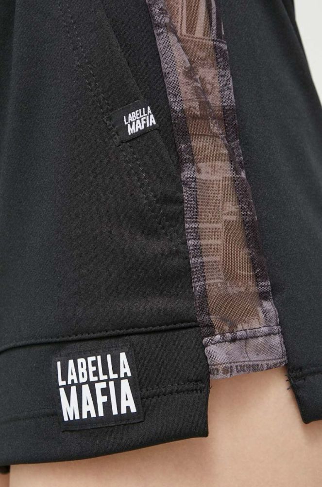 Шорти LaBellaMafia жіночі колір чорний візерунок висока посадка фото 5