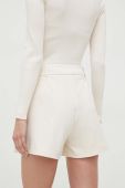 Шорти Morgan жіночі колір бежевий однотонні висока посадка (3040171)