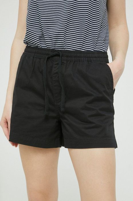 Шорти Vans жіночі колір чорний однотонні висока посадка (3188863)