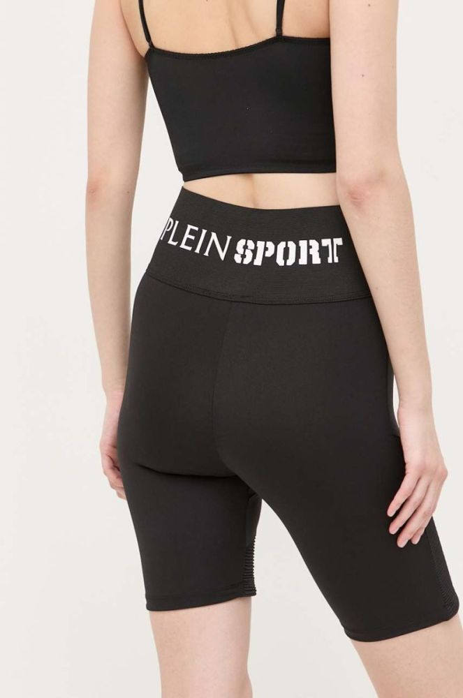 Шорти PLEIN SPORT жіночі колір чорний з принтом висока посадка (3295146) фото 3