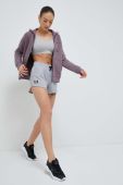 Шорти Under Armour жіночі колір сірий меланж висока посадка