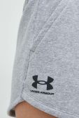 Шорти Under Armour жіночі колір сірий меланж висока посадка