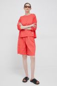 Шорти Deha жіночі колір помаранчевий однотонні висока посадка