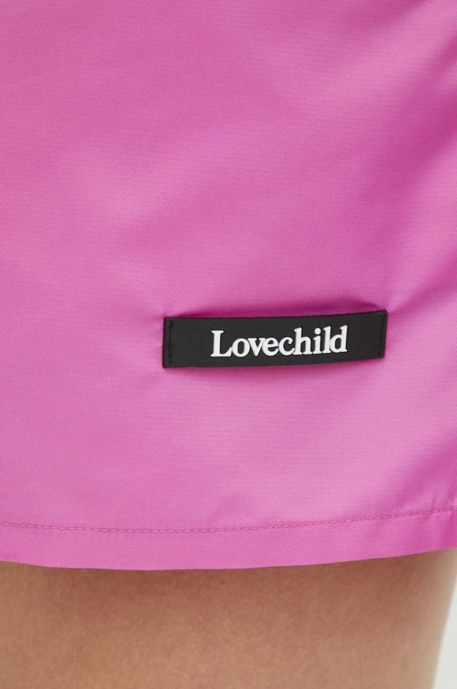 Шорти Lovechild жіночі колір рожевий однотонні висока посадка фото 5
