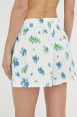 Бавовняні шорти Lovechild колір білий візерунок висока посадка