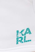 Шорти Karl Lagerfeld жіночі колір білий однотонні висока посадка