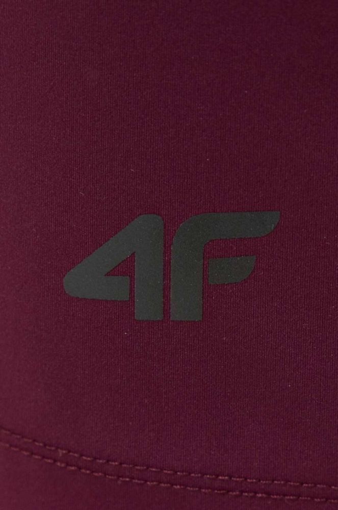 Спортивні шорти 4F жіночі колір фіолетовий однотонні висока посадка фото 4