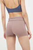 Шорти для йоги 4F колір фіолетовий однотонні висока посадка