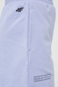 Шорти 4F жіночі однотонні висока посадка колір блакитний