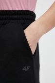 Шорти 4F жіночі колір чорний однотонні висока посадка