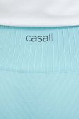 Шорти для тренувань Casall колір бірюзовий однотонні висока посадка