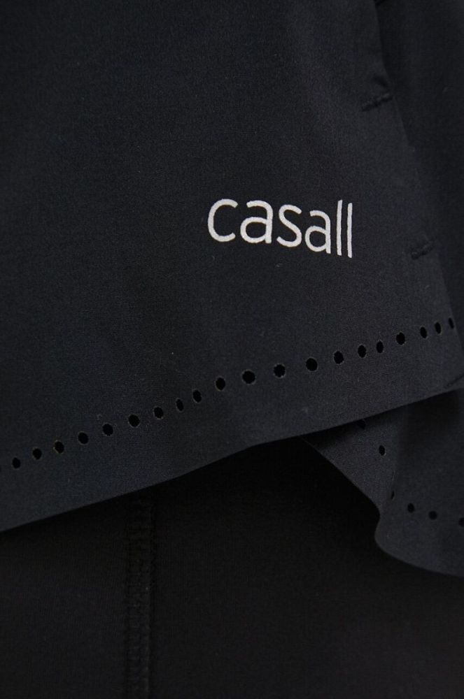 Шорти для бігу Casall колір чорний однотонні висока посадка фото 4