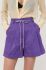 Шорти Patrizia Pepe жіночі колір фіолетовий однотонні висока посадка (3177081)