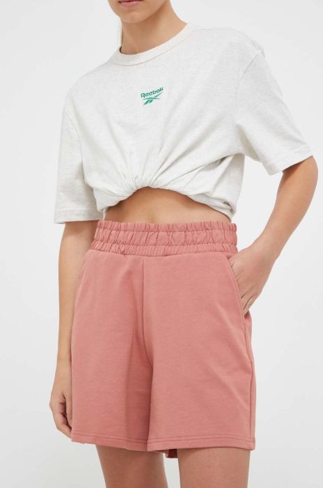 Шорти 4F жіночі колір рожевий однотонні висока посадка (3227629)