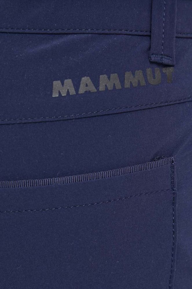Шорти outdoor Mammut Runbold Roll Cuff колір синій однотонні середня посадка фото 4