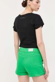 Шорти Morgan жіночі колір зелений однотонні висока посадка (3295151)