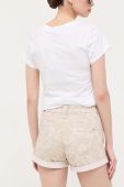 Шорти Morgan жіночі колір бежевий візерунок середня посадка