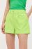 Шорти Morgan жіночі колір зелений однотонні висока посадка (3285746)