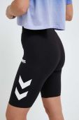 Шорти Hummel жіночі колір чорний з принтом середня посадка