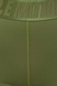 Шорти для тренувань P.E Nation Backcheck колір зелений однотонні висока посадка