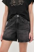 Джинсові шорти Miss Sixty жіночі колір чорний однотонні висока посадка