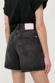Джинсові шорти Miss Sixty жіночі колір чорний однотонні висока посадка